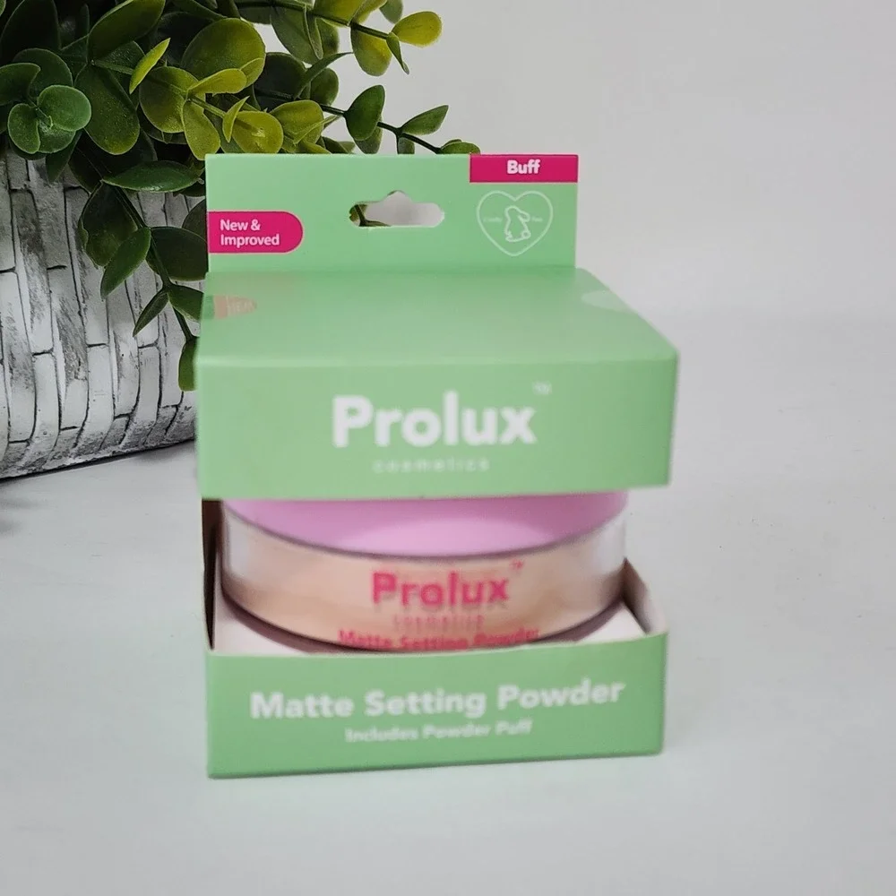Prolux Cosmetics Matte Setting Powder Buff with Powder Puff ~ 0.35oz ~ New
